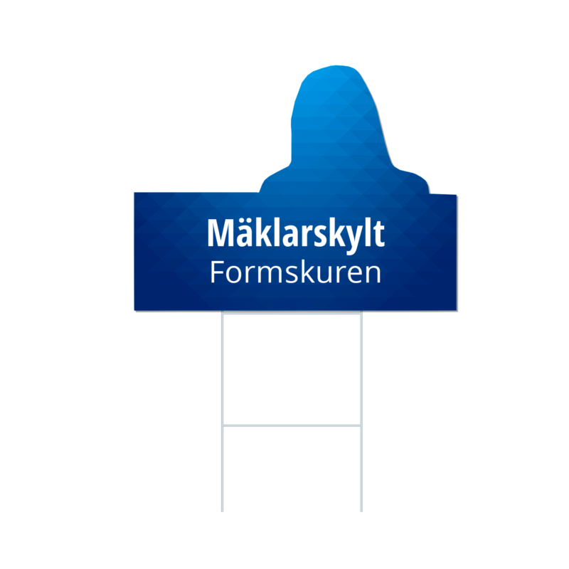 Mäklarskyltar 485x340mm Formskurna