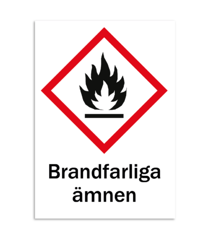 Skylt-brandfarliga ämnen