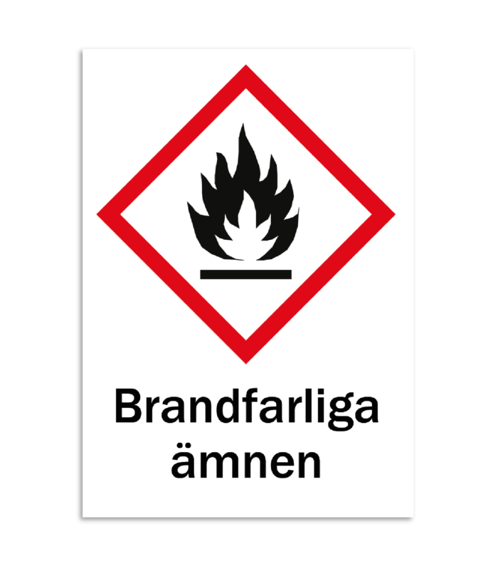 Skylt-brandfarliga ämnen