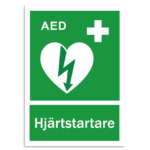 Skylt-hjärtstartare aed