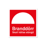 Skylt-branddörr