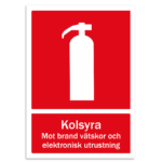 Skylt - Brandsläckare Kolsyra