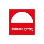 Skylt-räddningdsväg-E261