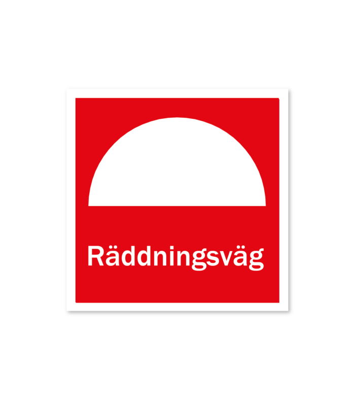 Skylt-räddningdsväg-E261