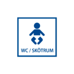skylt wc skötrum