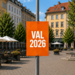 valaffisch på lyktstolpe